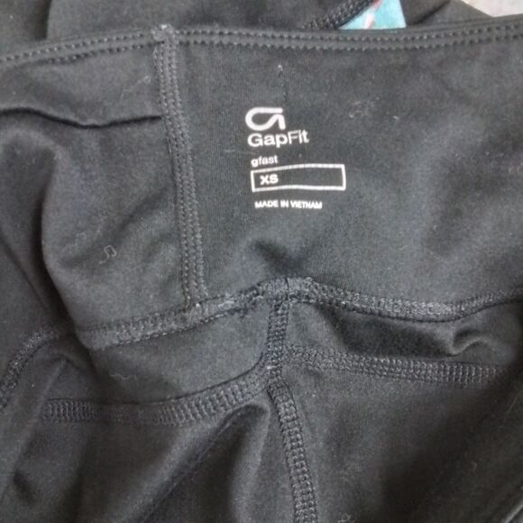 GapFit Gfast Athletic Leggings XS Black Yoga Pant Compression Mid Rise Ankle - Picture 8 of 8